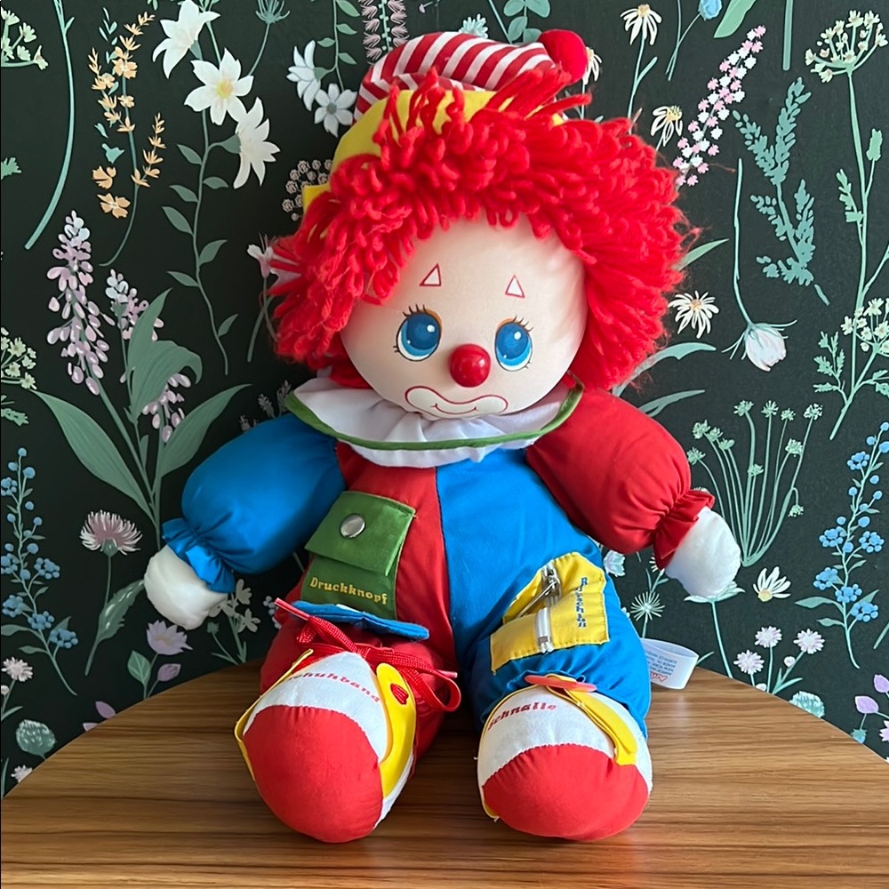 VINTAGE American Greetings Learn to dress Clown AMTOY 1980’s ❗️GERMAN VERSION❗️